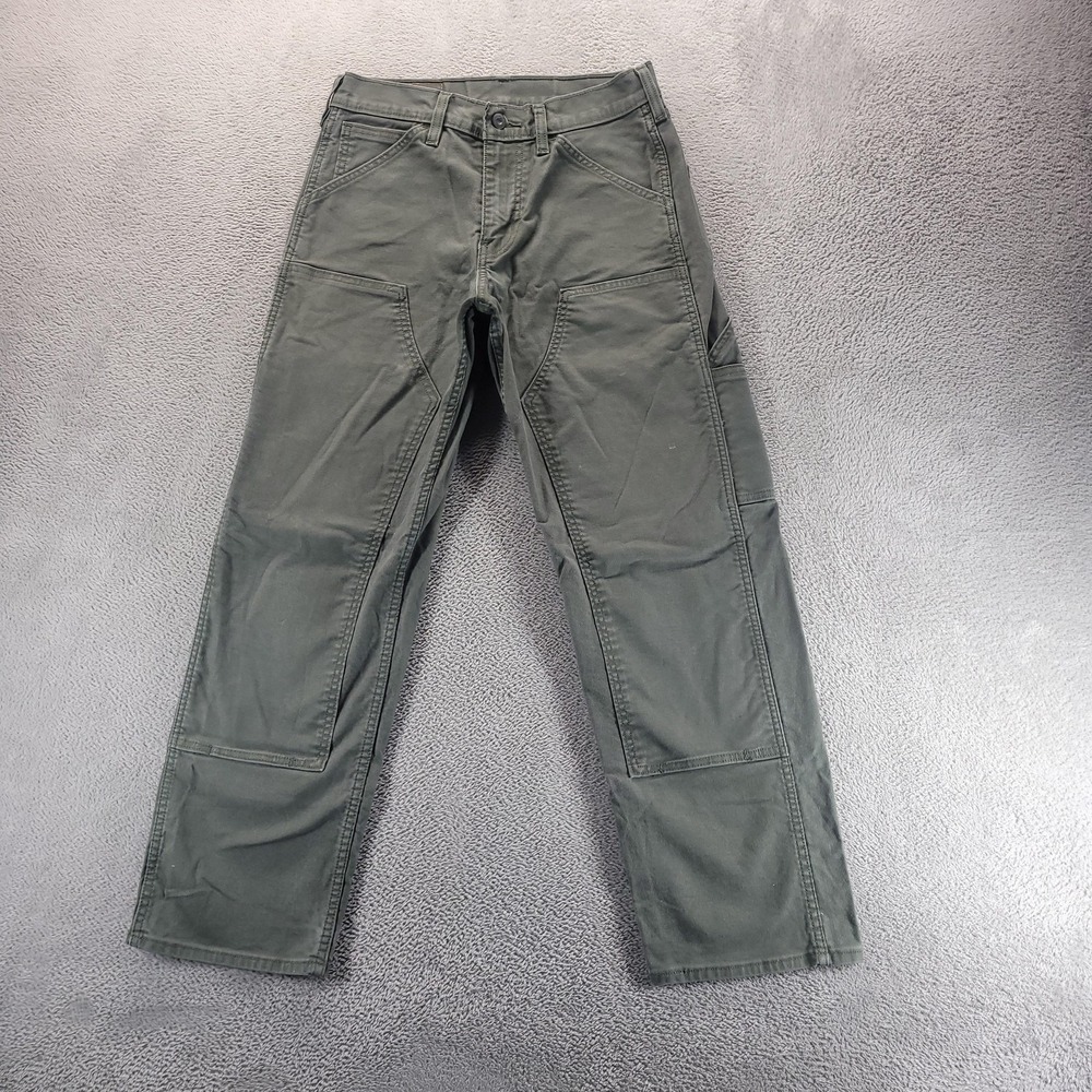Levi's Pants Mens 30x30 Green 565 Carpenter Double Knee Utility Workwear Canvas